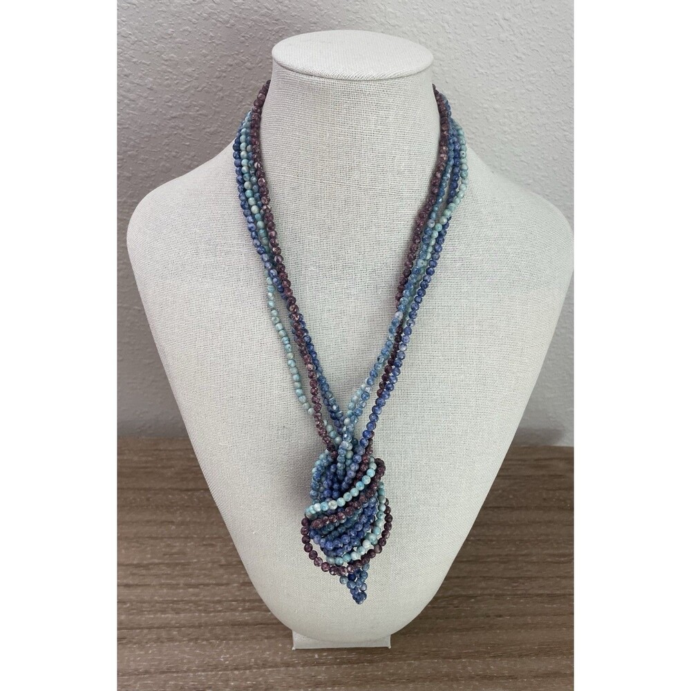 Elegant Natural Stone beaded Multi-color S trand Necklaces￼